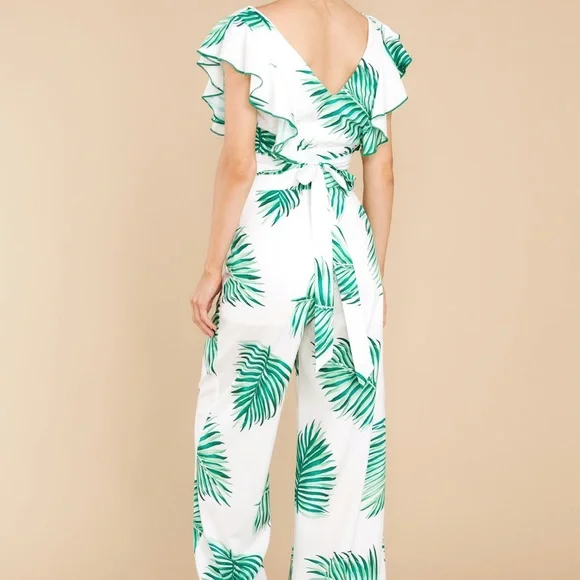 Palm Print Two Piece Set LIKE NEW - Picture 2 of 4